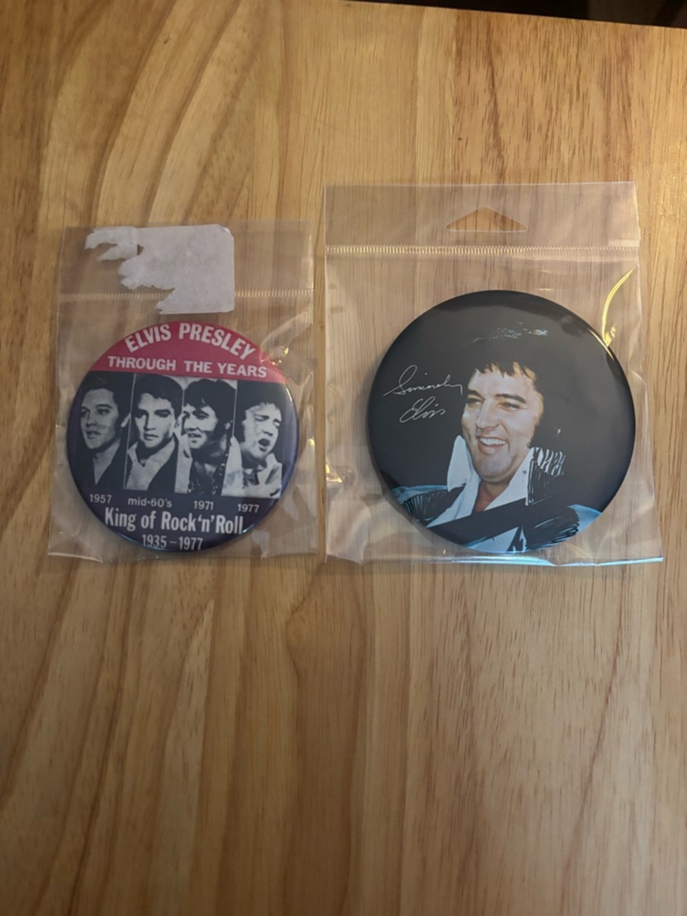 Elvis Presley Collectible Button Set - Black, Red, Blue